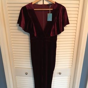 Velvet jumpsuit. Size Small